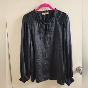 Philosophy Black Satin Blouse